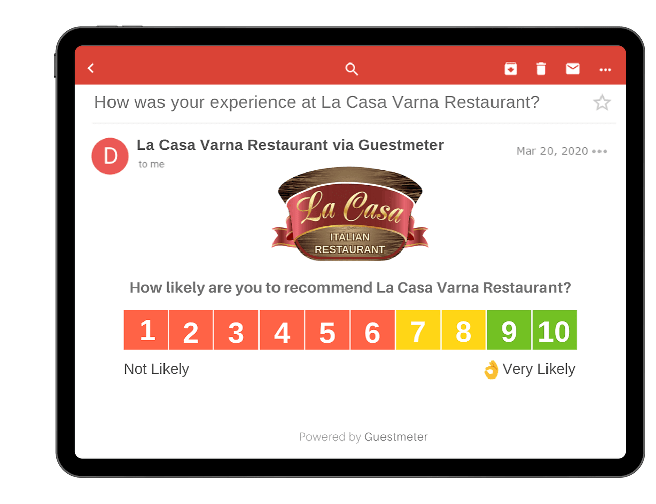 Restaurant Reputation Management - Email Channel