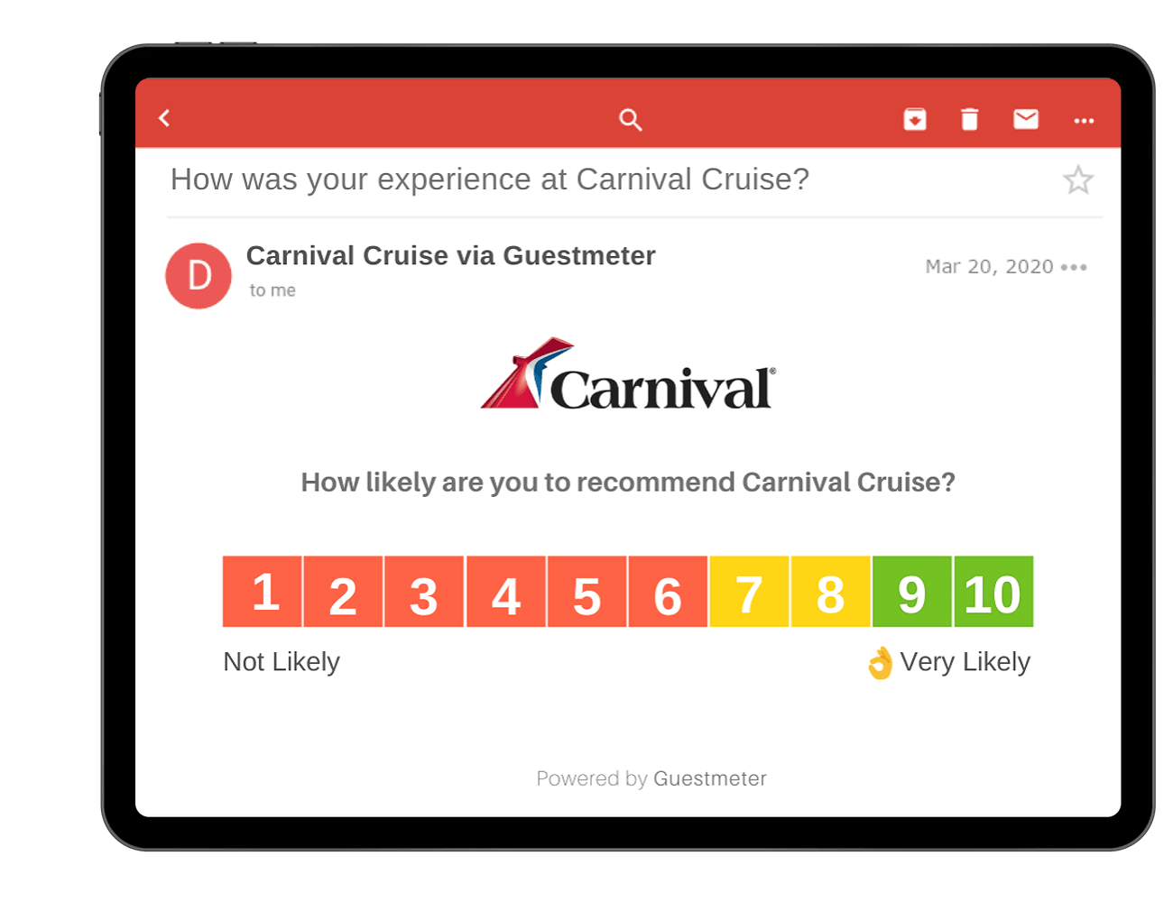 carnival cruise line survey